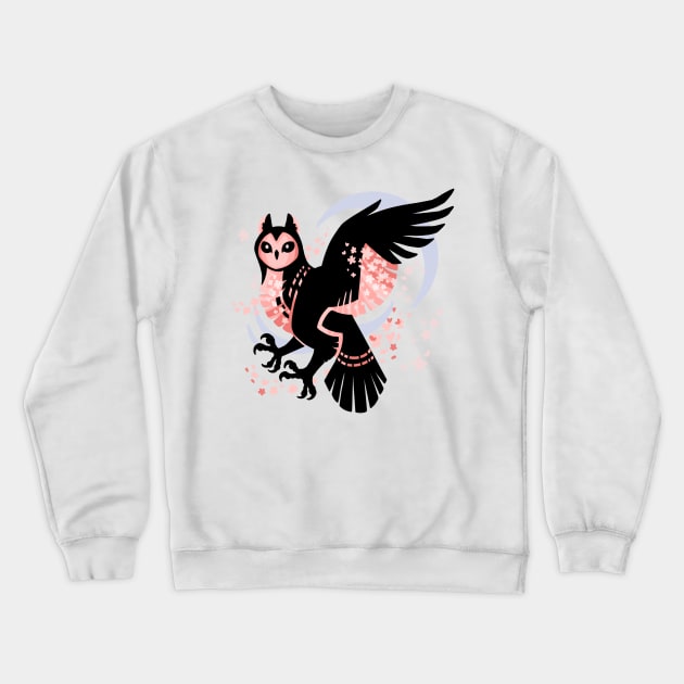 Cherry Blossom Owl Crewneck Sweatshirt by Things By Diana